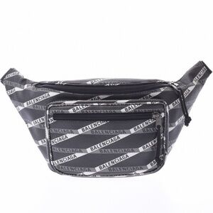 Balenciaga Explorer Black Logo Print Unisex Belt Bag
